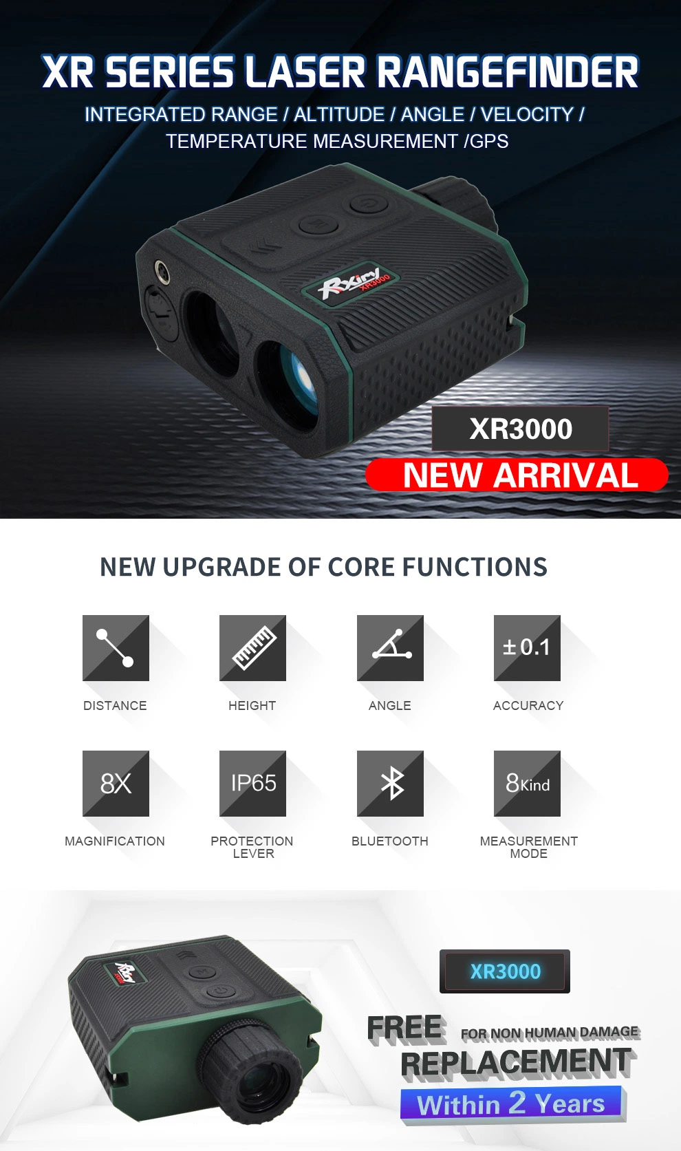 Laser Rangefinder Xr3000 for Geological Survey